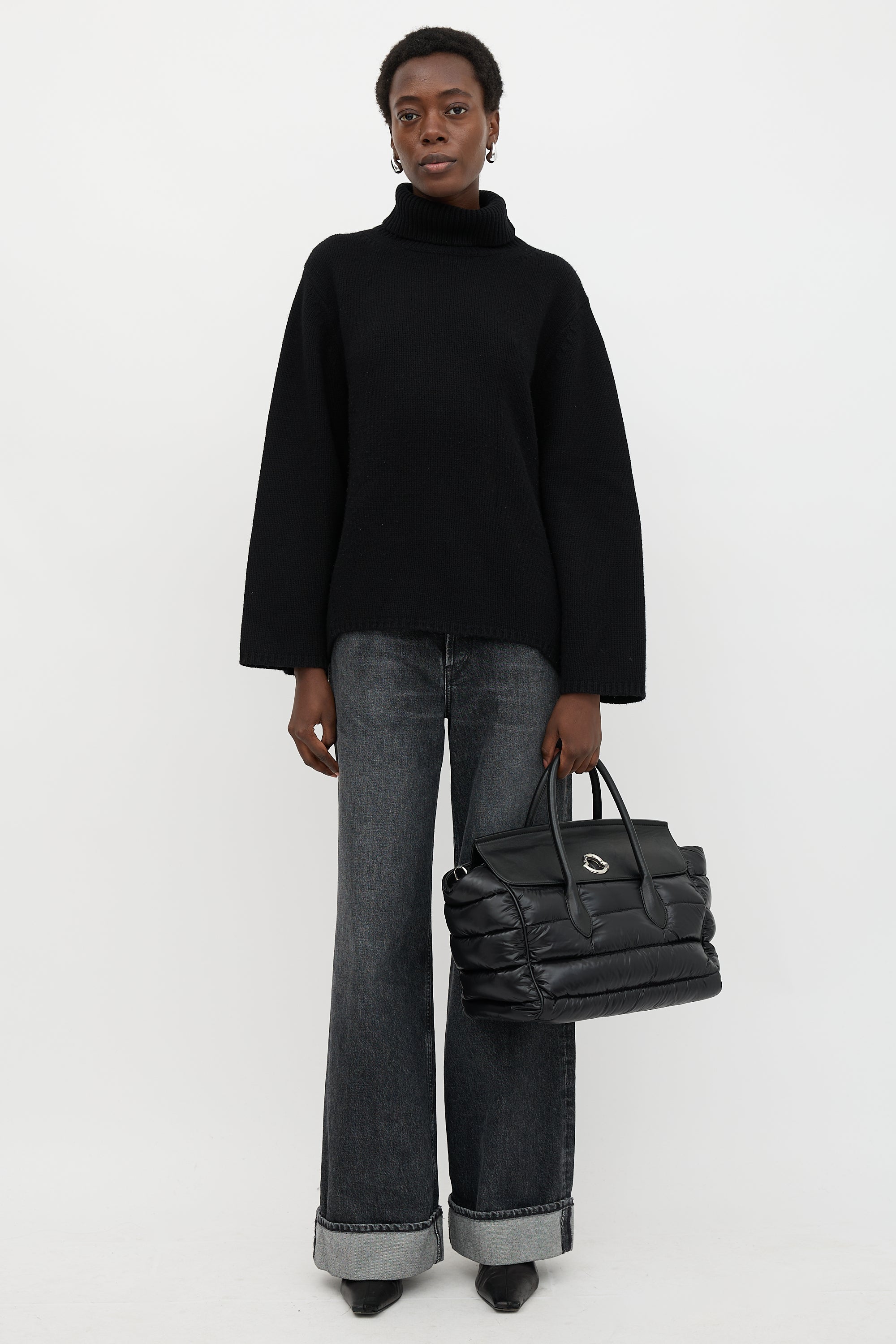 Moncler Leather & Nylon Padded Evera Bag