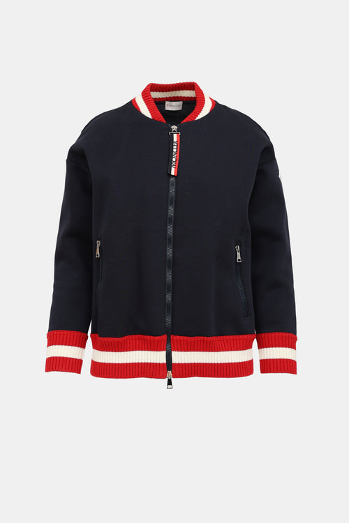 Moncler Striped Bomber Jacket