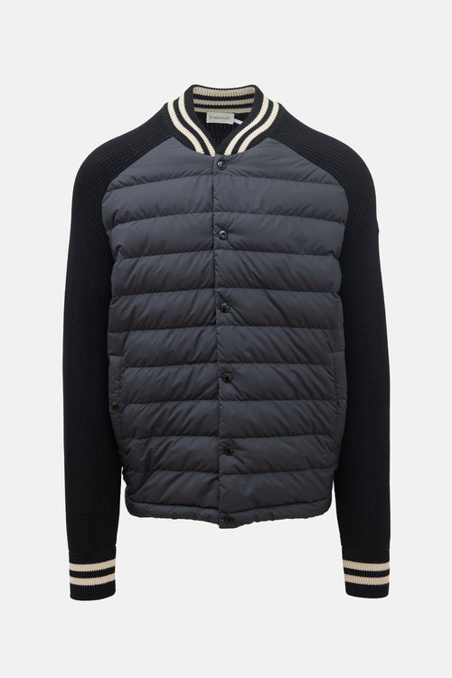Moncler Rib Knit Puffer Cardigan