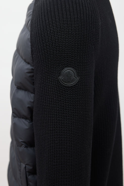 Moncler Rib Knit Puffer Cardigan