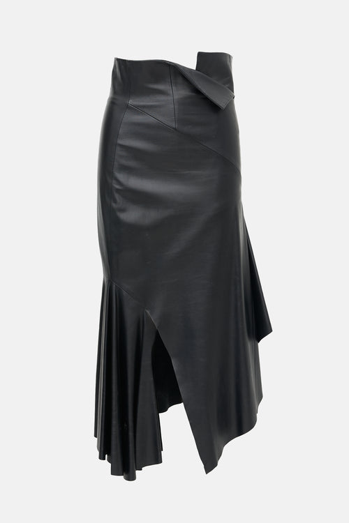 Monse Leather Asymmetrical Skirt