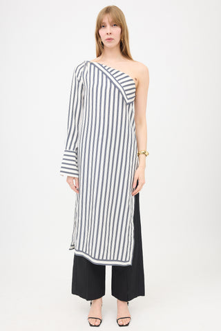 Monse Silk Striped Top