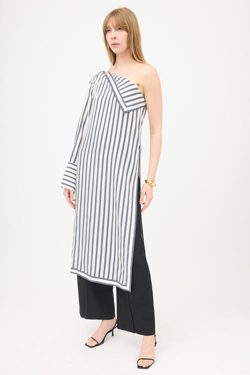 Monse Silk Striped Top