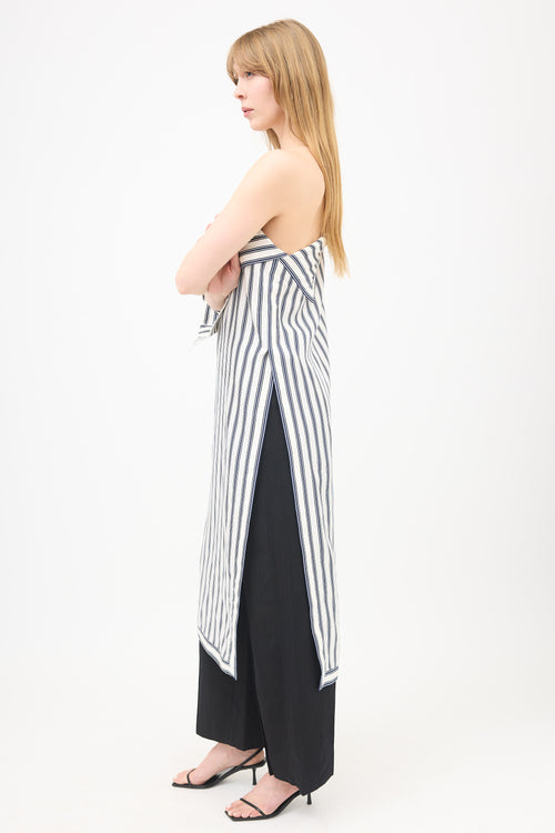 Monse Silk Striped Top