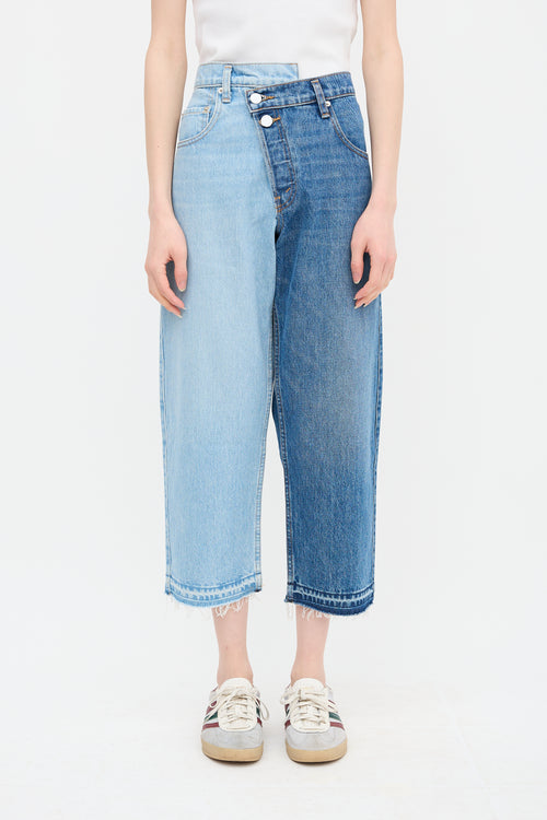 Monse Split Wash Cropped Jeans