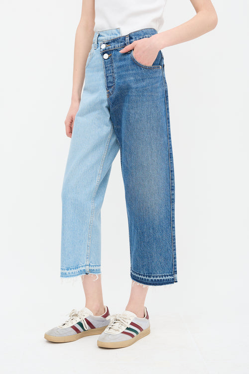 Monse Split Wash Cropped Jeans