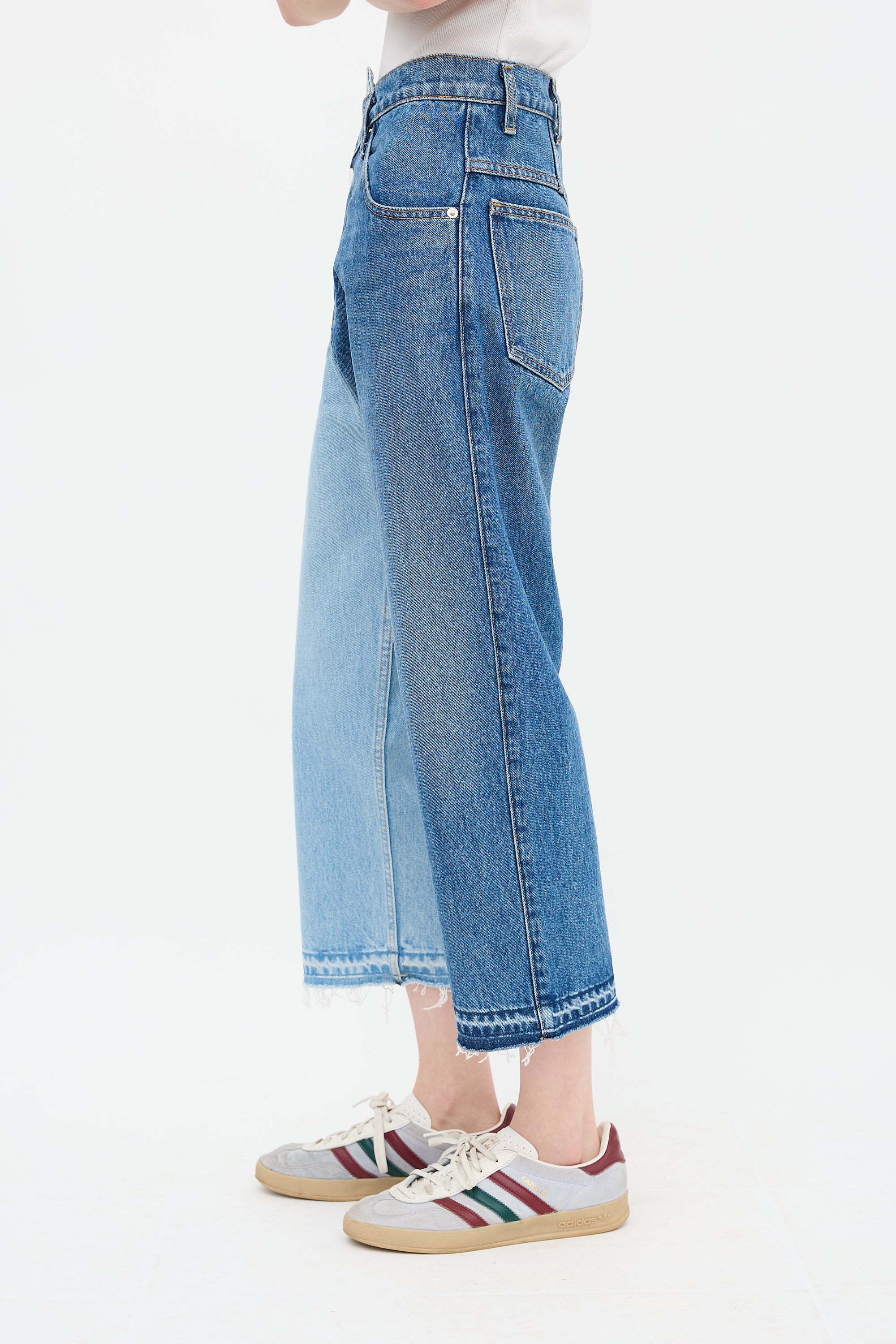 Monse Split Wash Cropped Jeans