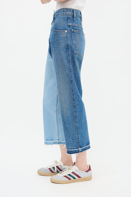 Monse Split Wash Cropped Jeans