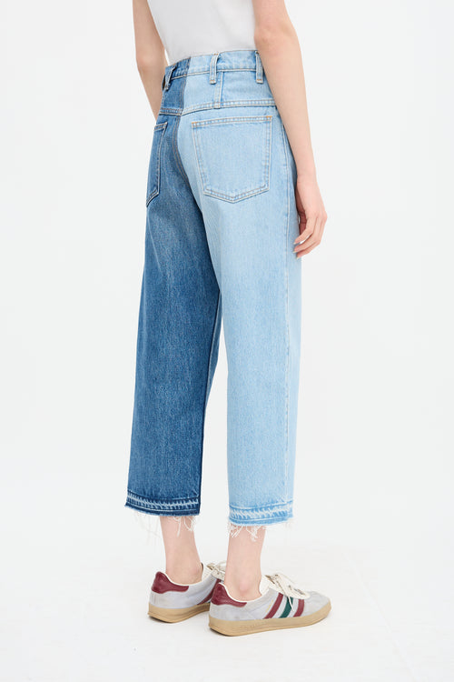 Monse Split Wash Cropped Jeans