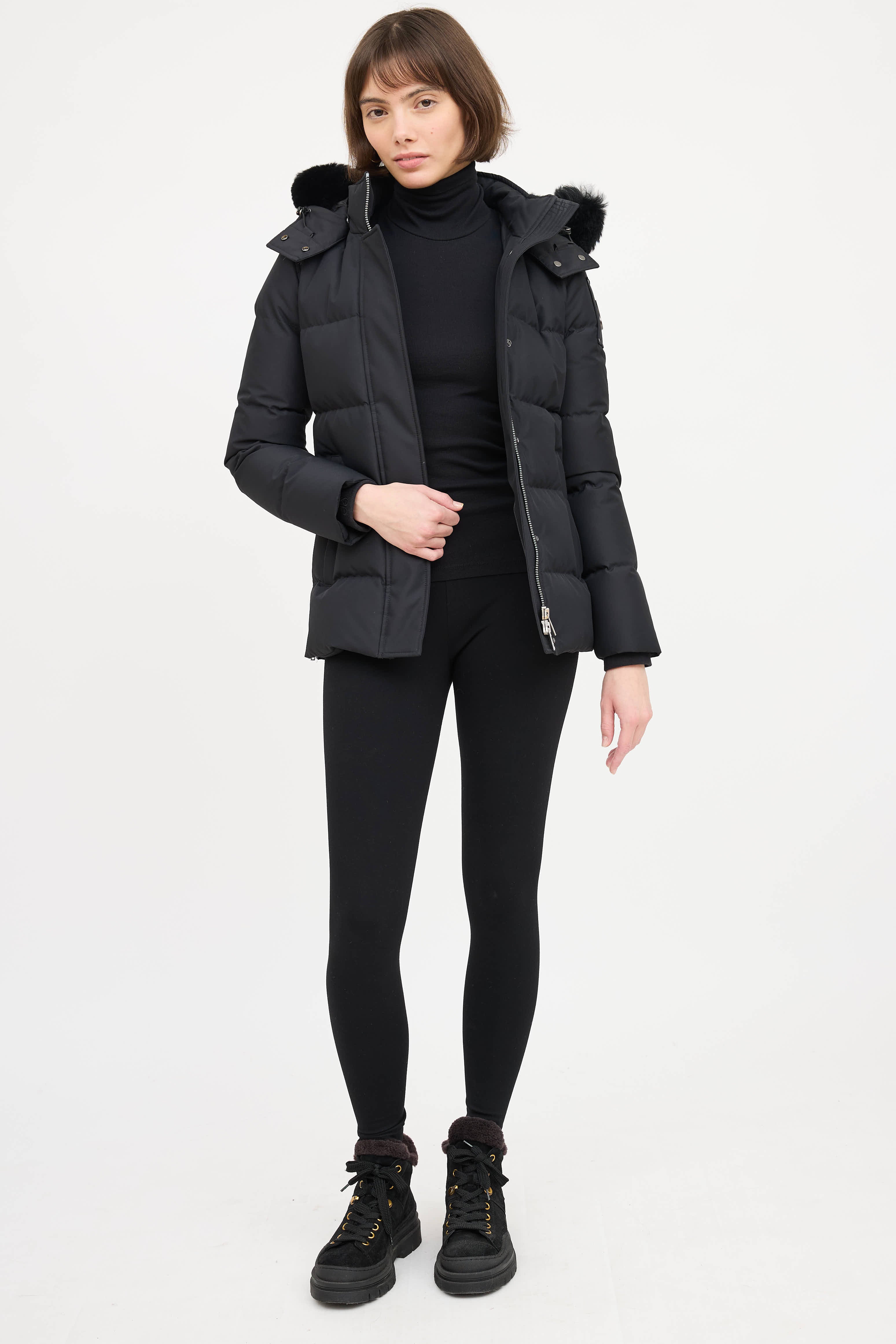 Moose Knuckles Fur Trim Cloud Down Jacket