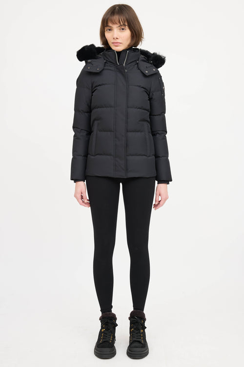 Moose Knuckles Fur Trim Cloud Down Jacket