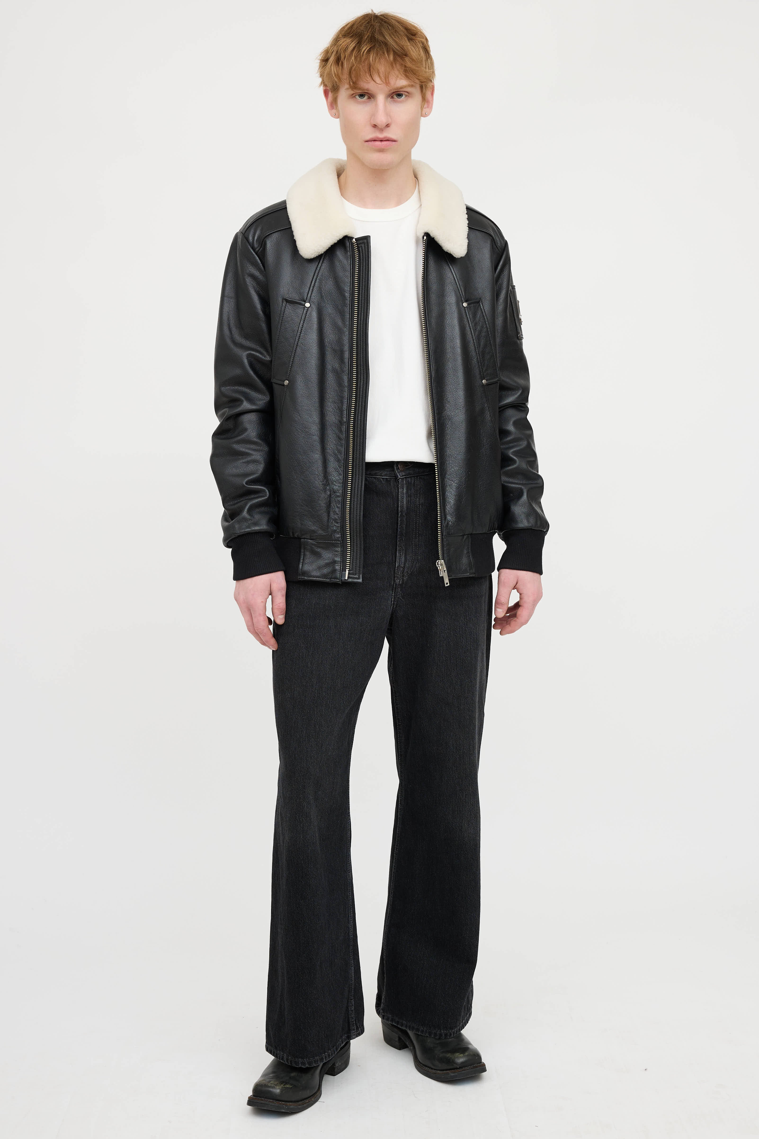 Moose Knuckles Leather Shearling Jacket