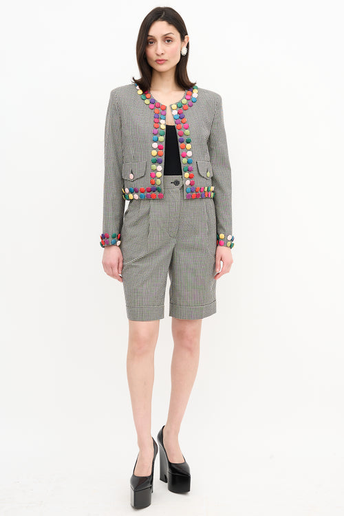 Moschino Gingham Embellished Co-Ord Set