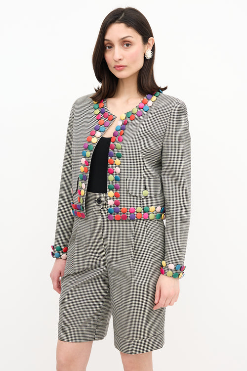 Moschino Gingham Embellished Co-Ord Set