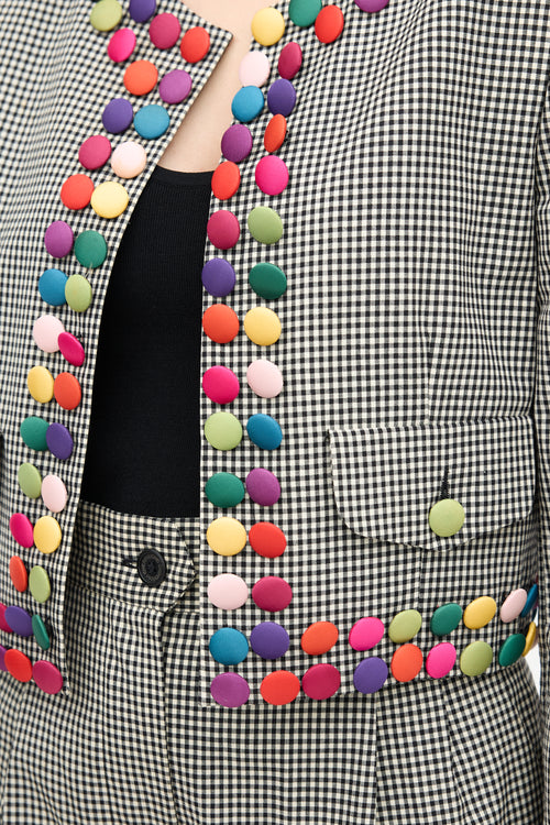 Moschino Gingham Embellished Co-Ord Set