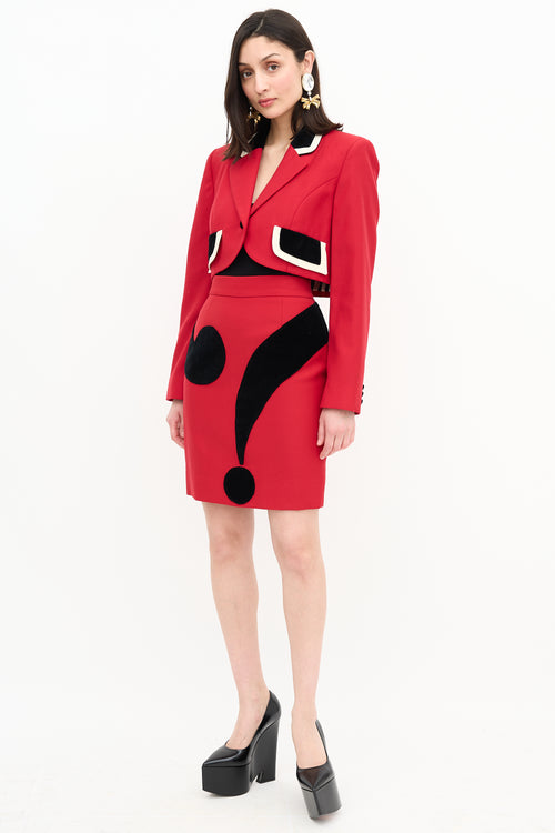 Moschino Question Mark Skirt Suit
