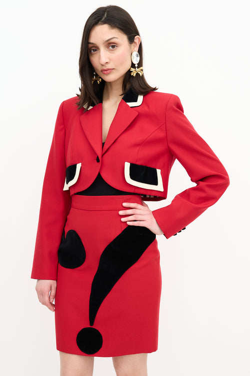 Moschino Question Mark Skirt Suit
