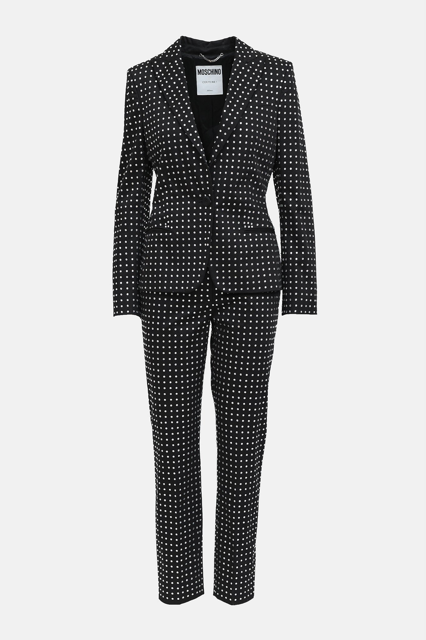 Moschino Crystal Blazer & Pant Co-Ord Set