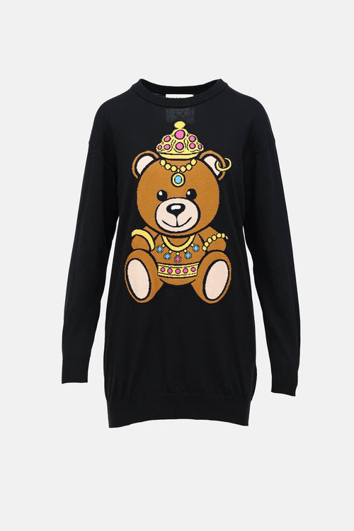 Moschino Knit Teddy Graphic Sweater