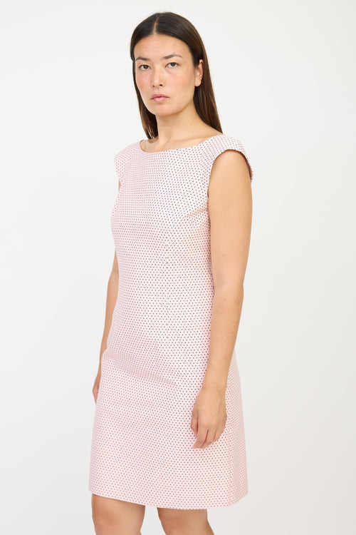 Moschino Pink & Black Polka Dot Dress