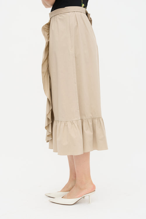 Moschino Ruffled Midi Skirt