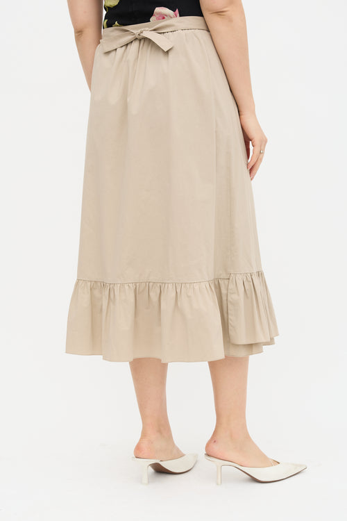 Moschino Ruffled Midi Skirt