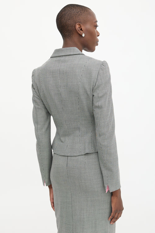 Moschino Vintage Wool Patterned Blazer