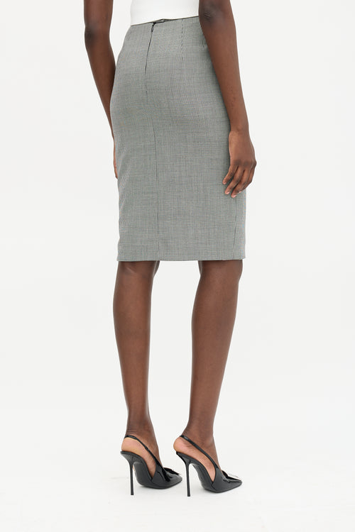 Moschino Vintage Wool Patterned Skirt