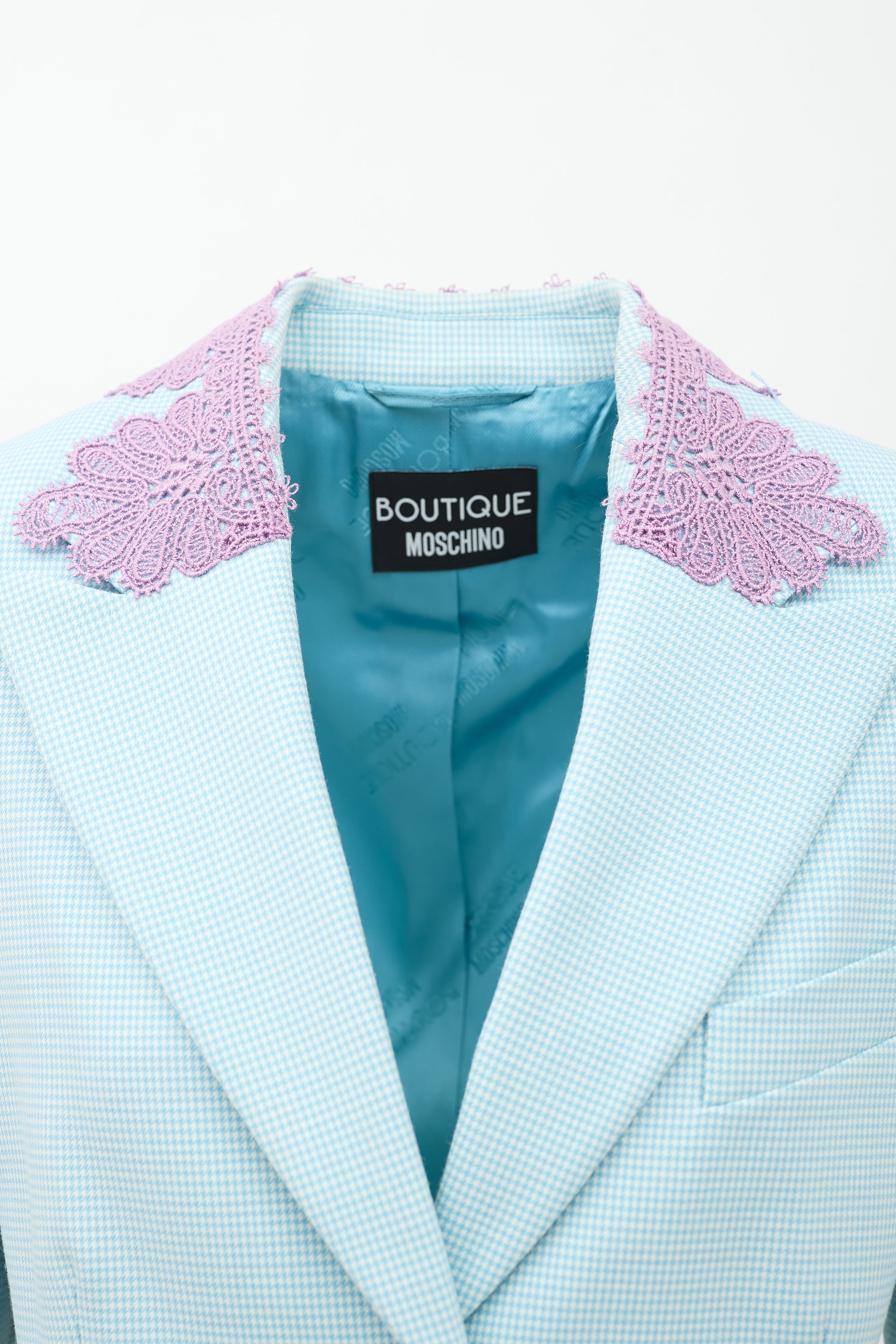 Moschino Wool Patterned Suit