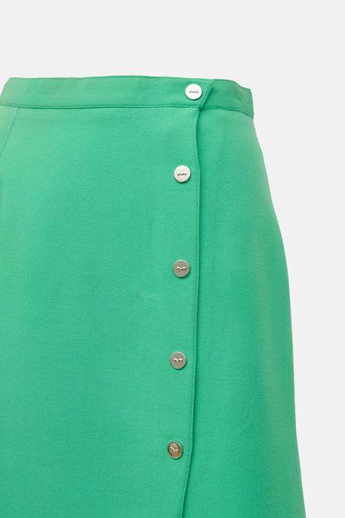 Wool Button Skirt