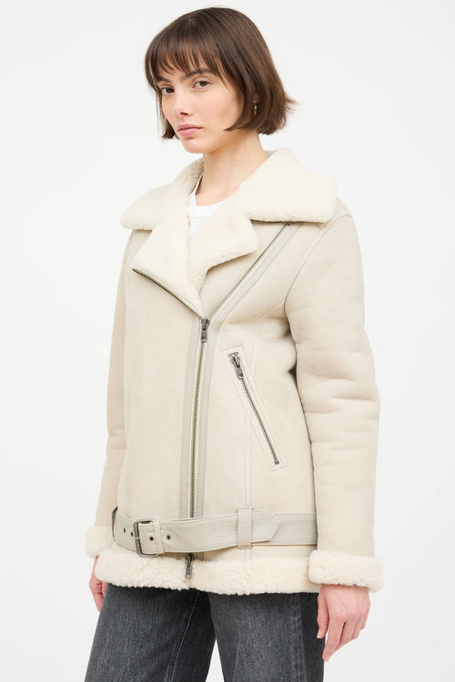 Muubaa Leather Shearling Jacket