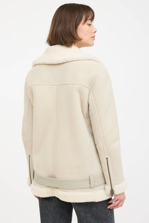 Muubaa Leather Shearling Jacket