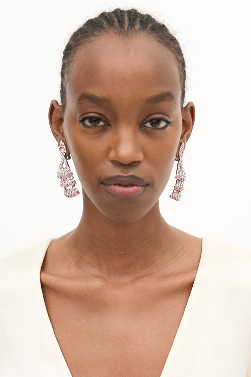 VSP Archive Crystal Tier Clip On Earrings