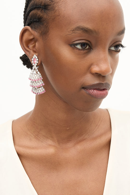 VSP Archive Crystal Tier Clip On Earrings