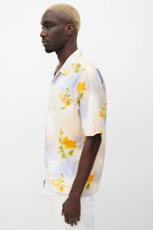 NN07 Pink & Multicolour Floral Tie Dye Shirt