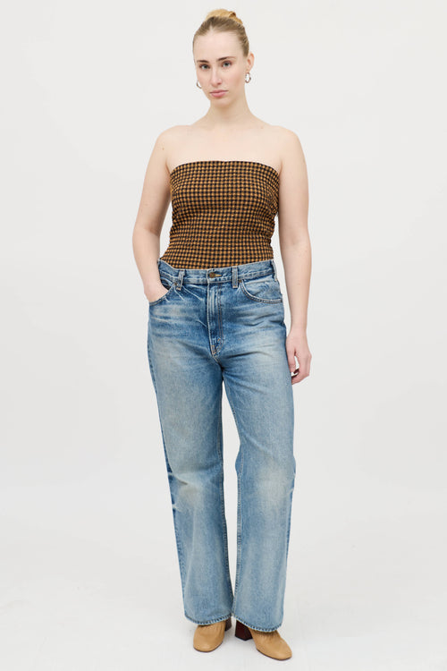 Nanushka Gingham Seersucker Bodysuit