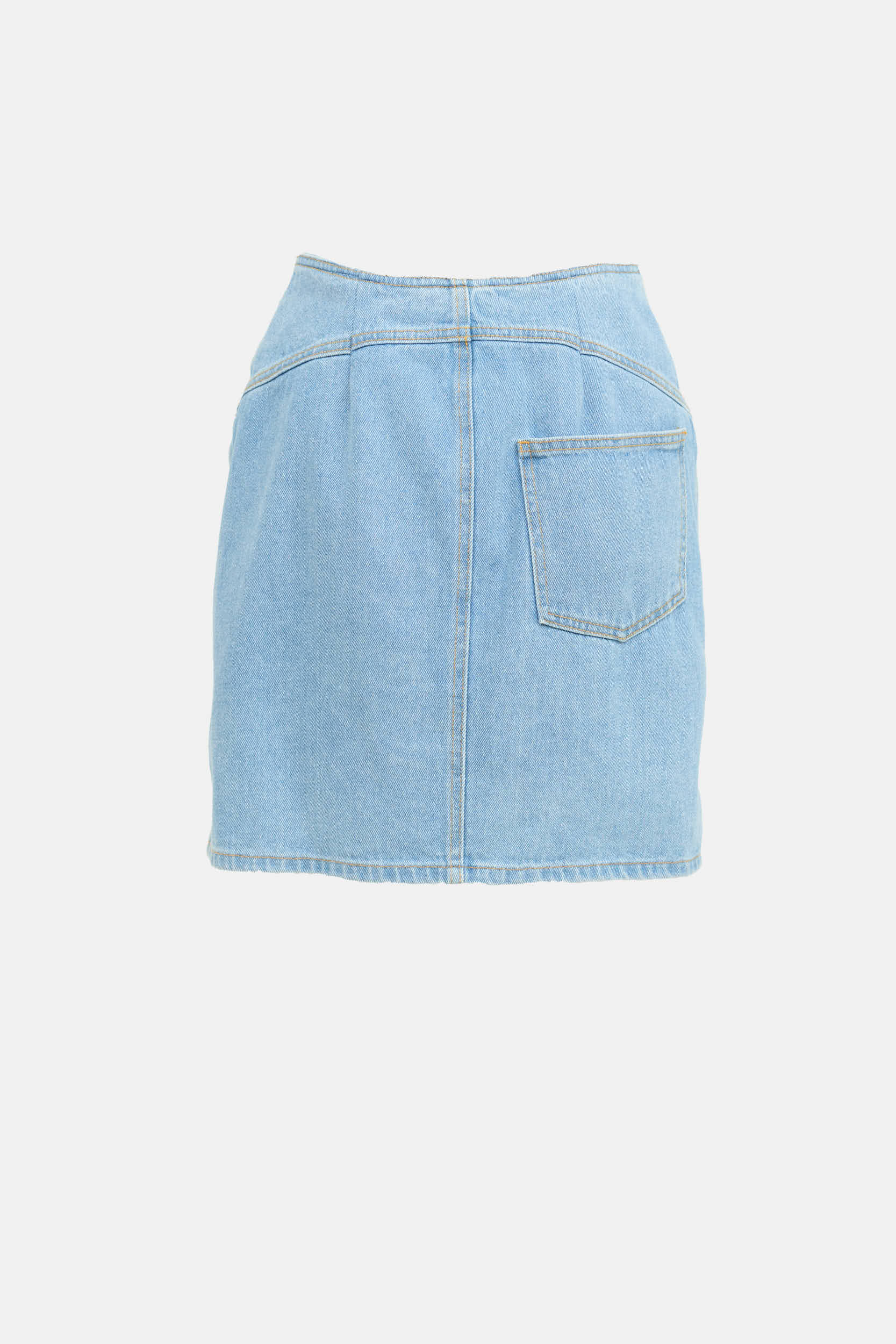 Nanushka Asymmetrical Button Denim Skirt