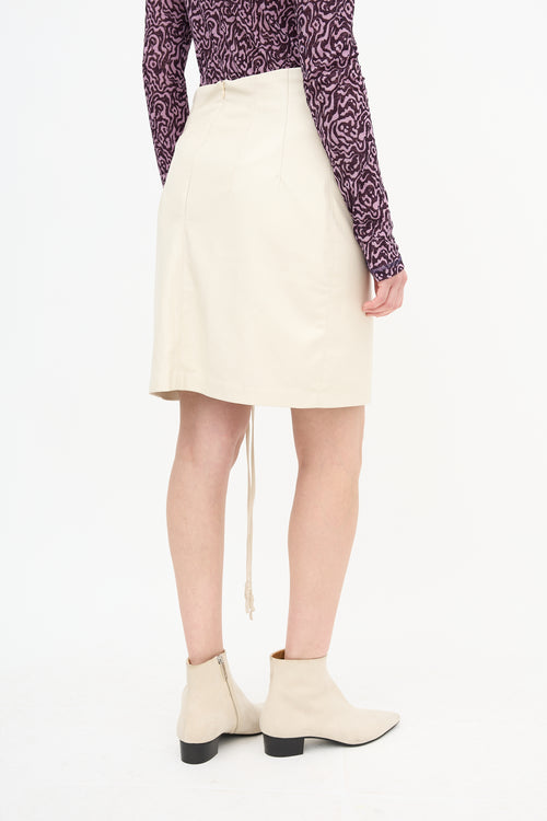 Nanushka Faux Leather Zow Ruched Skirt