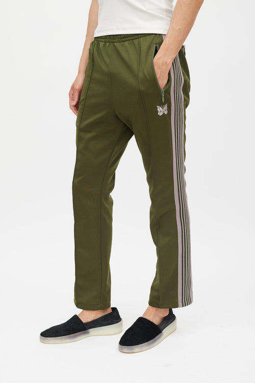 Needles Green & Beige Logo Track Pant