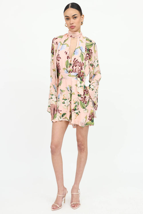 Floral Cutout Romper