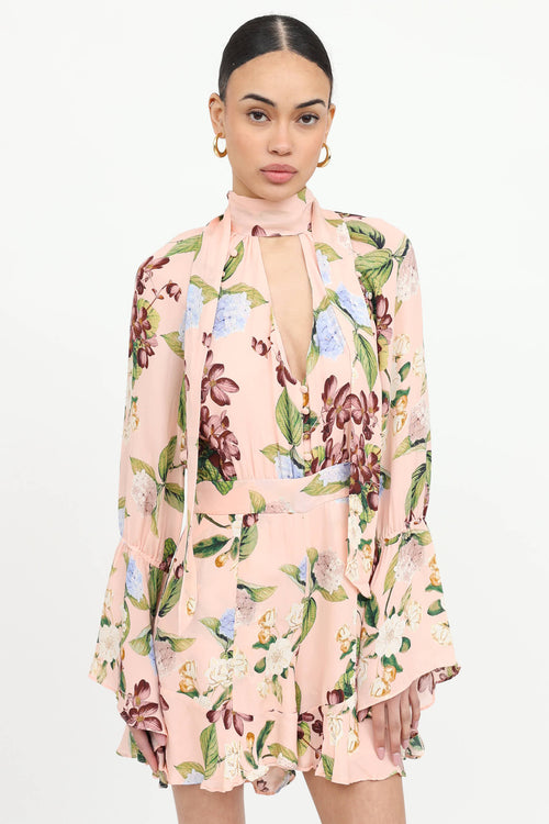 Floral Cutout Romper