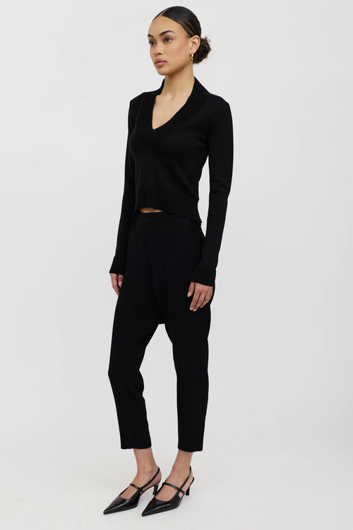 Nili Lotan Drop Seat Cropped Trouser