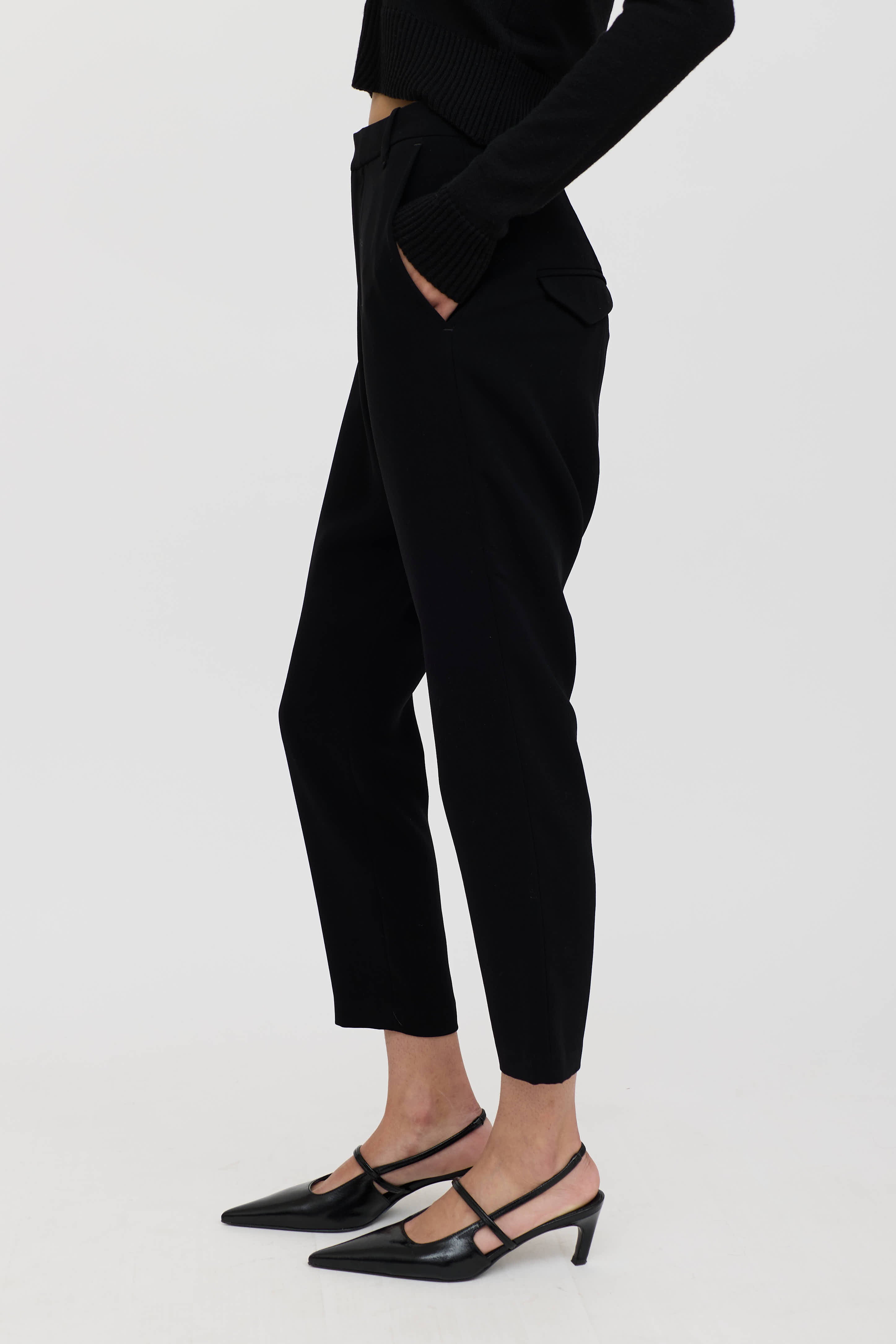 Nili Lotan Drop Seat Cropped Trouser