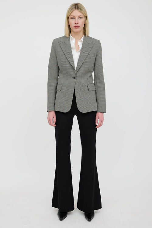 Nili Lotan Wool Houndstooth Blazer