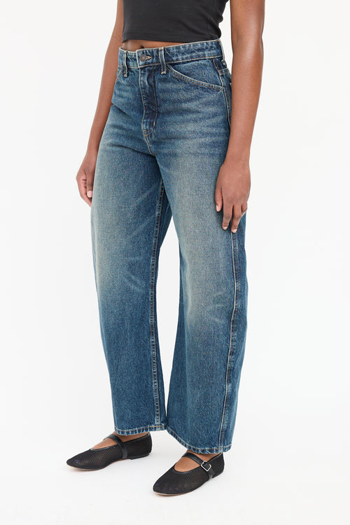 Nili Lotan Dark Wash Otis Wide Leg Jean