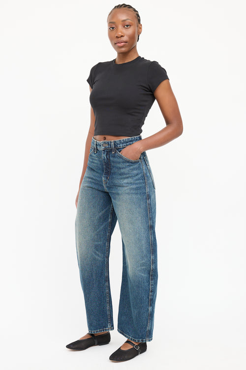 Nili Lotan Dark Wash Otis Wide Leg Jean