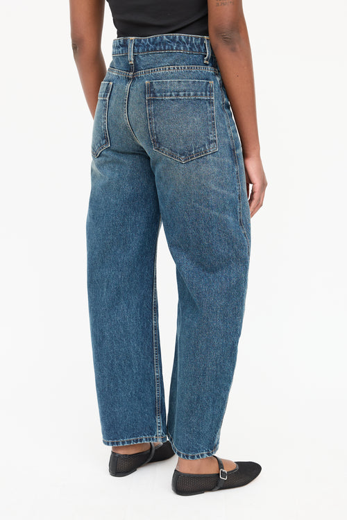 Nili Lotan Dark Wash Otis Wide Leg Jean