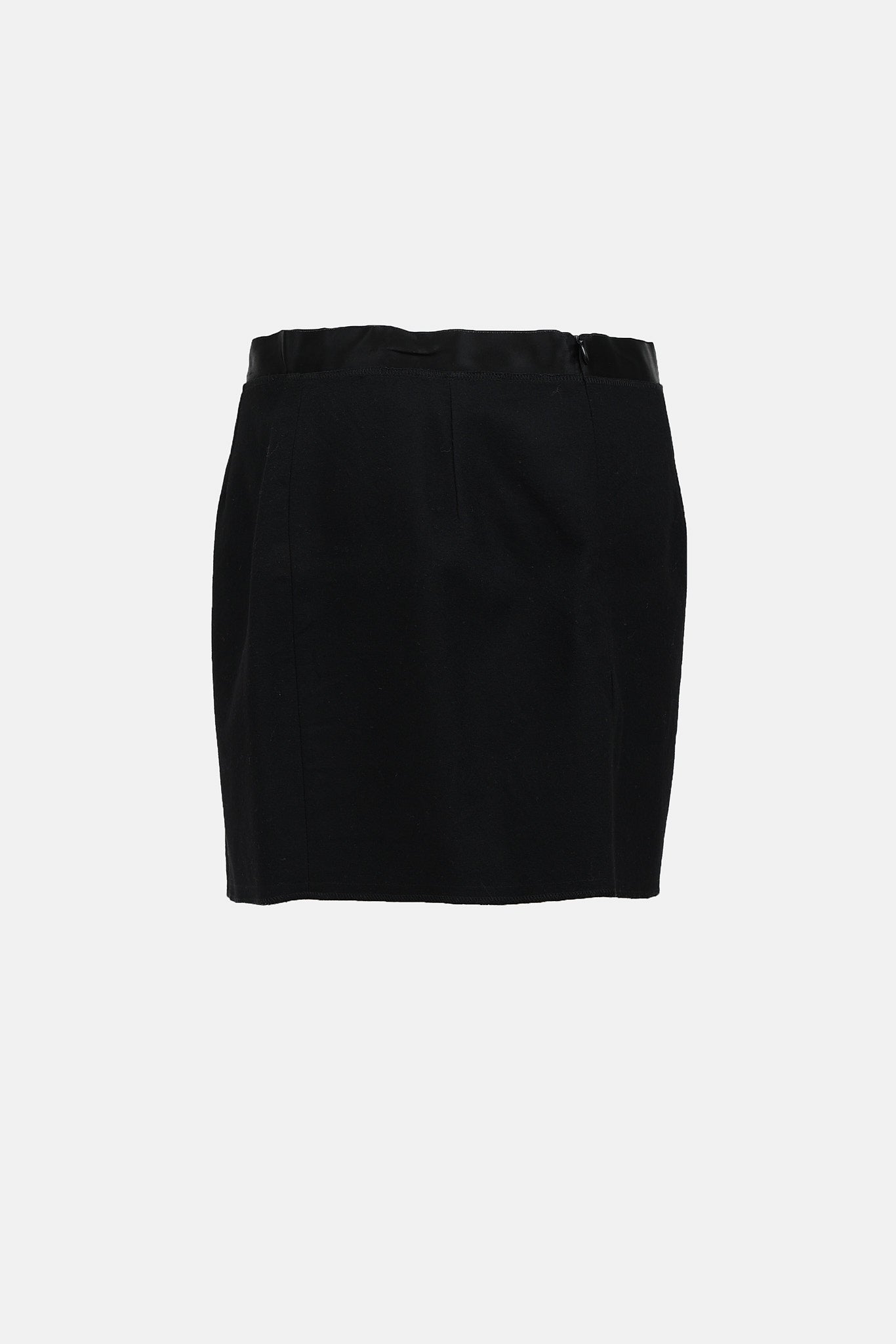 Nili Lotan Lotus Wool Satin Trim Skirt