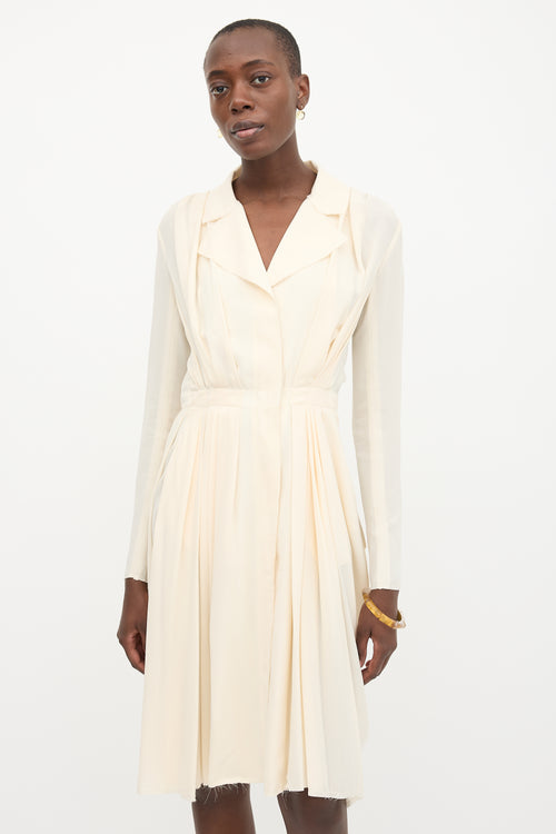 Nina Ricci Chiffon Button Up Dress