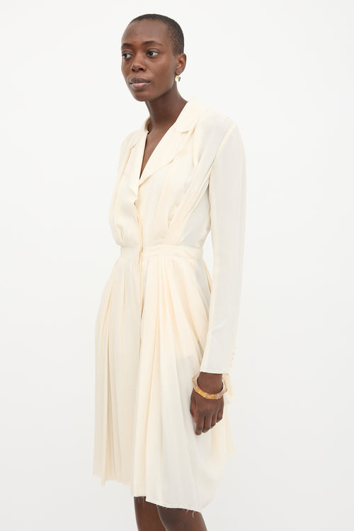 Nina Ricci Chiffon Button Up Dress
